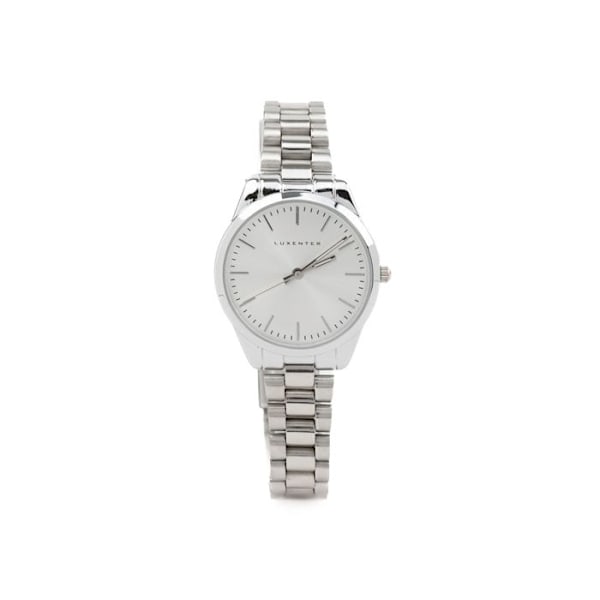Montre Luxenter Verni med silverfinish och metallisk vit