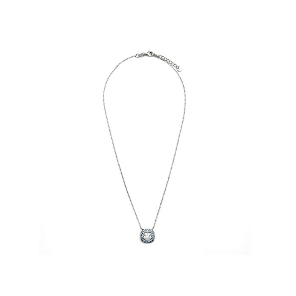 Halsband - Luxenter - Salug - Silver 925 - Blå Topas Zirkon - 42 cm + 3 cm förlängning