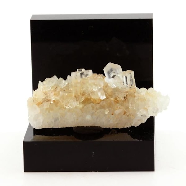 Sten og mineraler. Fluorit + Kvarts. 84,1 ct. Pratclaux, Langeac, Haute-Loire, Frankrig. Sjælden.