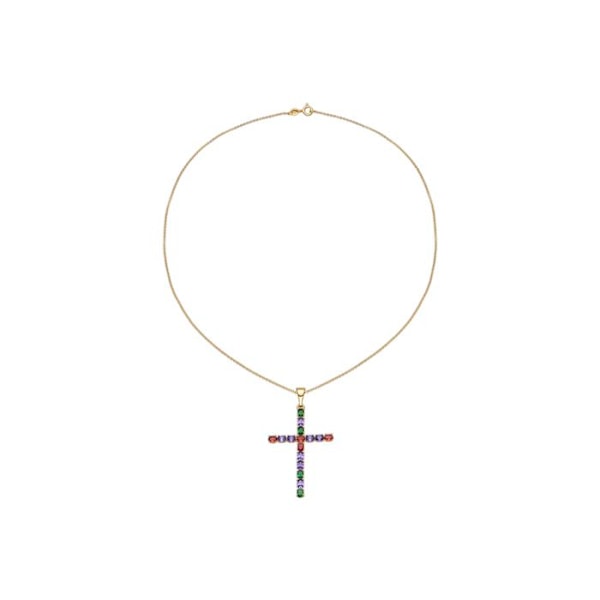Collier - Luxenter - Serox - Guld 18 karat - Flerfärgad zirkon - 42 cm Flerfärgad