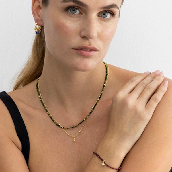 Armbånd Luxenter i 925 sølv med zirkonia forgyldt med 18k - Holis gyllene