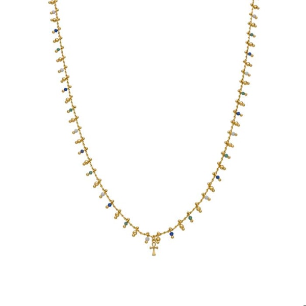 Collier - Luxenter - Kalau - Argent 925 - Guld 18k - Flerfärgade kristaller Flerfärgad