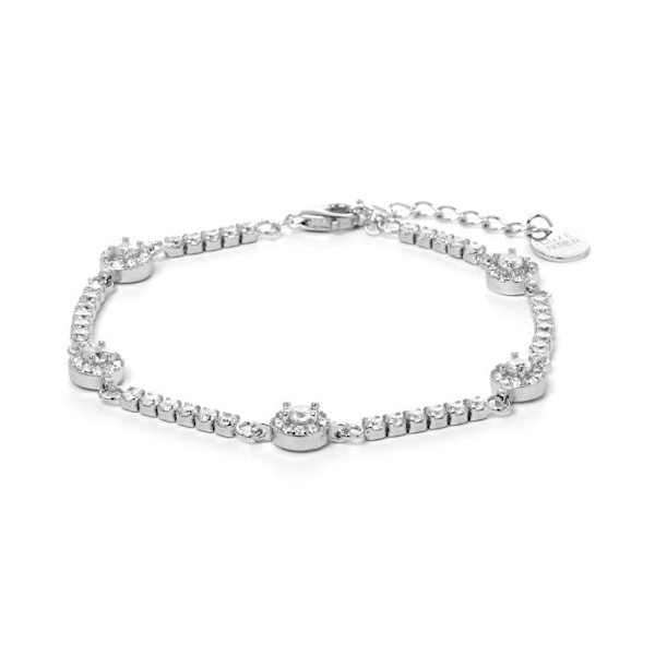 Armbånd - Daimas - Argent 925 - Glitrende zirkoner - Rhodiumbelagt - 16 cm + 3 cm