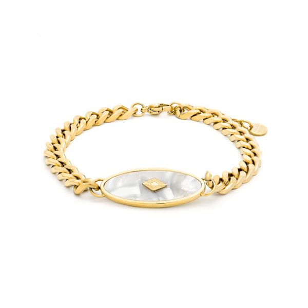 Armbånd Luxenter i hvid perlemor afsluttet med 18k guld - Anleh Vit