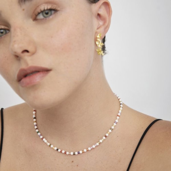 Collier - Luxenter - Amio - Gult 18K - Multifärgad kristall - 40 cm + 3 cm förlängning Flerfärgad