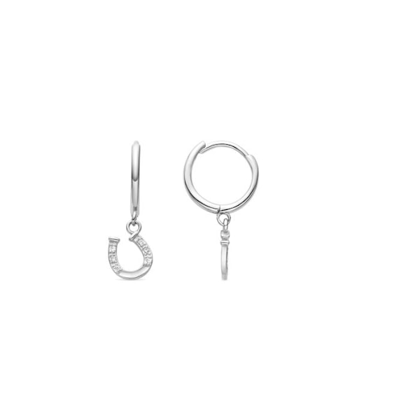 Øreringe - Luxenter - Held og lykke - Sølv 925 - Zirconium - Rhodium belagt