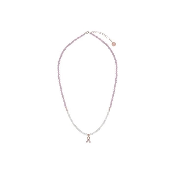 Collier - Kael - 925 Sølv - 18 Karat Roséguld Belægning - UNI Størrelse - Hvid Perle Vit