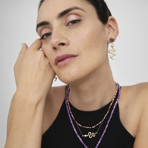 Collier - Luxenter - Ufela - Argent 925 - Multifarvet krystal - 18K guld Flerfärgad
