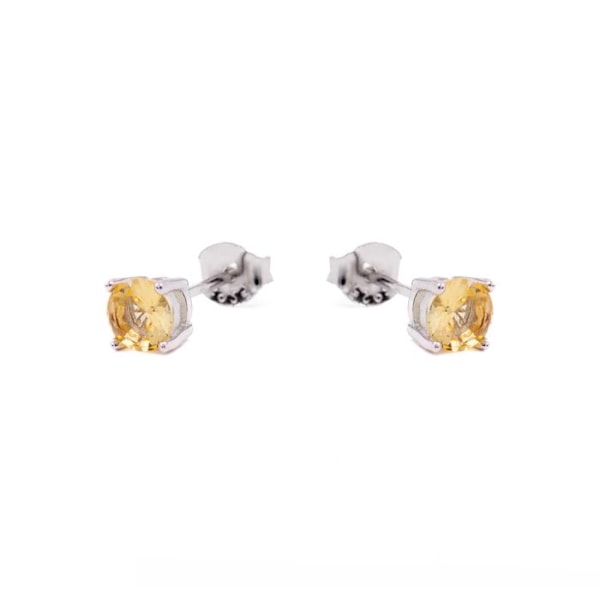 Øreringe - Luxenter - Iona - Sterling sølv 925 - Padparadscha - 5 mm