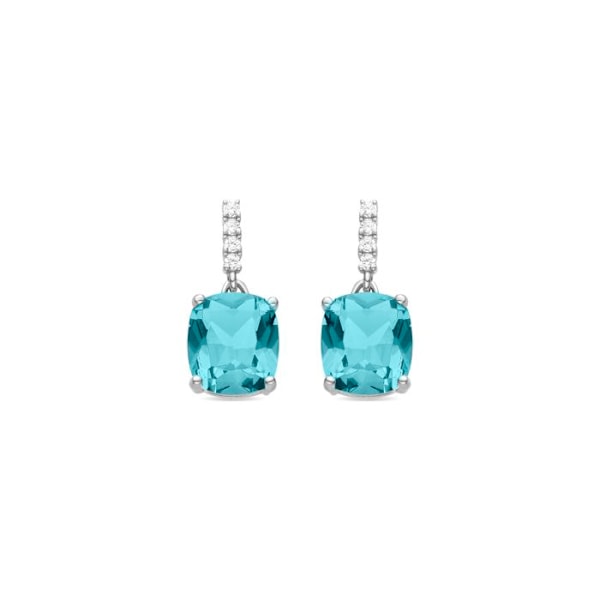 Örhängen - Luxenter - Kashua - Silver 925 - Zirkon emerald - Rhodinerad Grön
