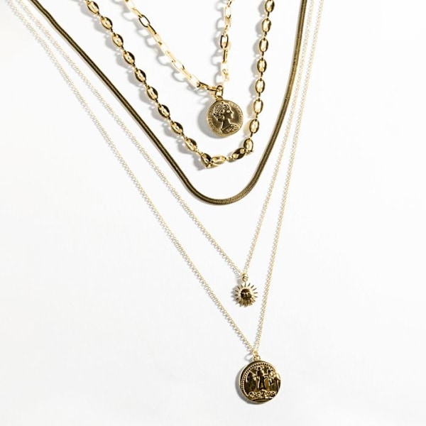 Halsband - Luxenter - Wiga - Rhodiumpläterad - Längd 42 cm - Boho-stil