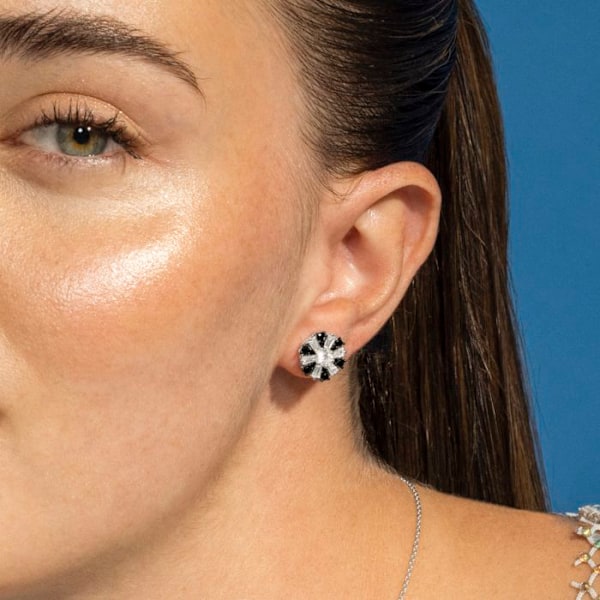 Boucles d'oreilles Luxenter i 925 sølv og zirkonium onyx belagt med rhodium - Lorush