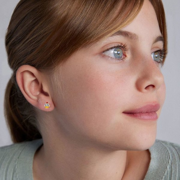 Örhängen - Luxenter - Jawto - Silver 925 - Flerfärgade zirconer - 18k guld Flerfärgad