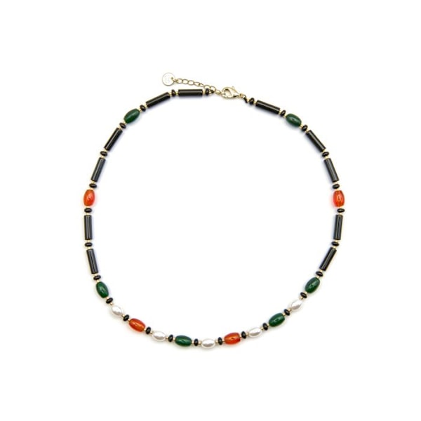 Halsband - Luxenter - Coepil - Guld 18k - Onyx - 42 cm + 3 cm förlängning