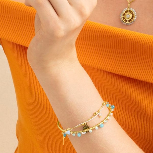 Armbånd - Luxenter - Yakde - Metalllegering - 18 karat guld - Blå krystal Blå