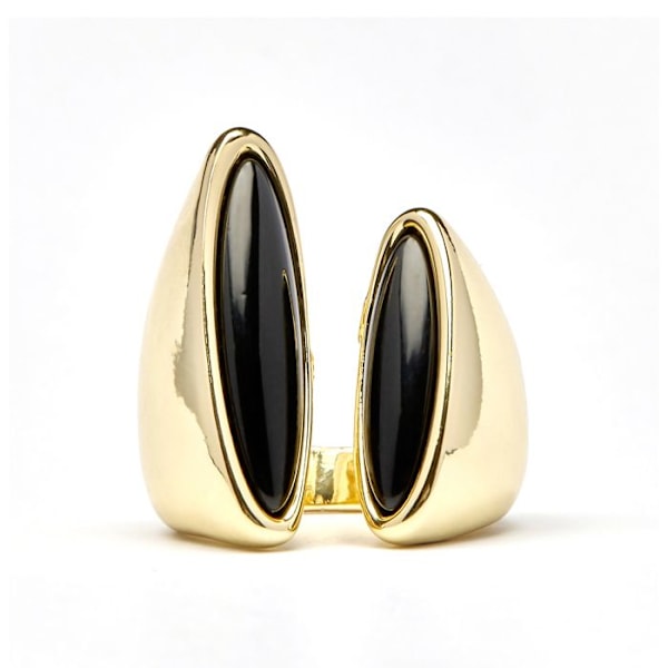 Ring - Luxenter - Modwi - Svart resin - 18k guld - Metallblandning svart 14