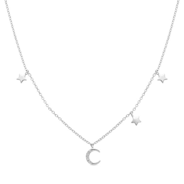 Halsband - Luxenter - Resal - Ródiumpläterad - Zirkoniumoxid - Silverfärgad