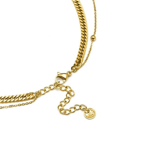 Collier - Luxenter - Sycu - Valkoinen simpukankuori - 18K keltakulta - Karabiinilukko