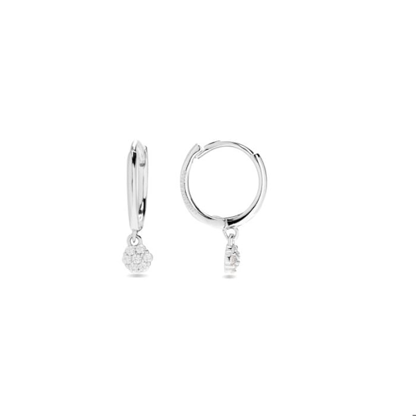 Øreringe - Luxenter - Hamti - Sølv 925 - Rhodium-belagte - Creole 10mm
