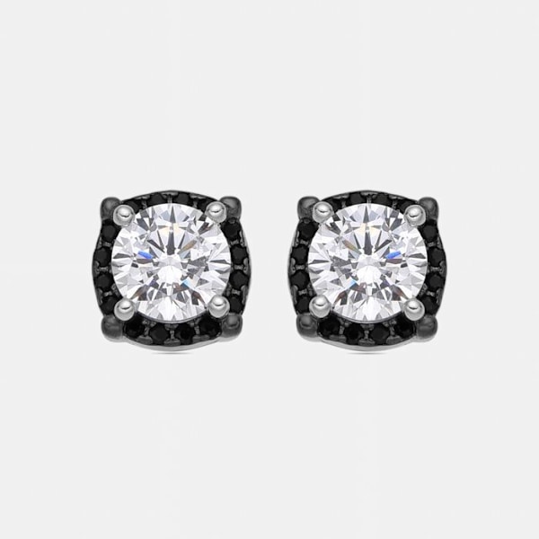 Øreringe - Luxenter - Lehak - Sølv 925 - Zircon Onyx - Rhodiumbelagt