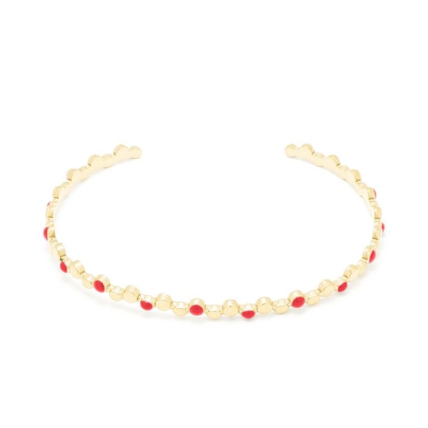 Armband - Luxenter - Asiron - Metalllegering - Röd lack - 18 karat guld Röd
