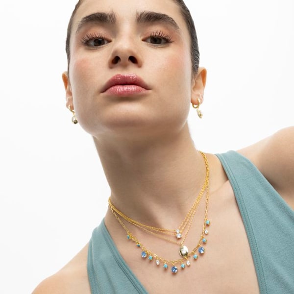 Collier - Luxenter - Keval - Argent 925 - Guld 18K - Kubisk zirkon
