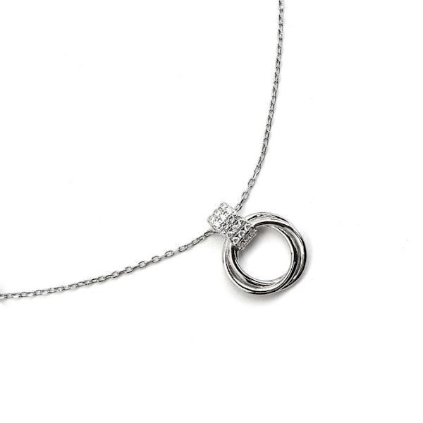 Collier Luxenter i sølv 925 og glitrende zirkonium belagt med rhodium - Ukyo