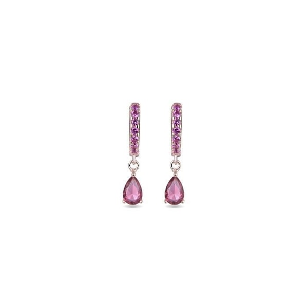 Örhängen - Intheon - 925 Silver - 18 karats roséguld - Rubinröd zirkon - Flerfärgad Flerfärgad