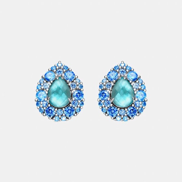Örhängen - Luxenter - Diyi - Silver 925 - Saphir zircon - Rhodiumpläterad