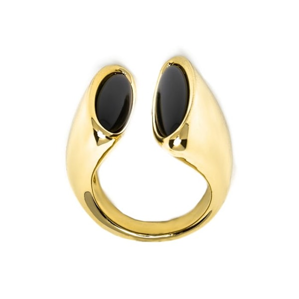 Ring - Luxenter - Modwi - Svart resin - 18k guld - Metallblandning svart 14