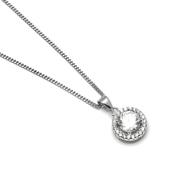 Collier - Legendariska Stenar - Silver 925 - Zirkon - One Size - Dam Vit