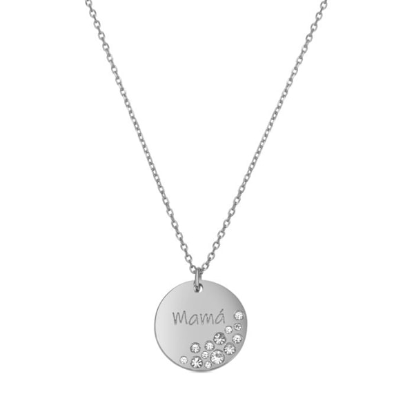 Collier - Luxenter - Mamma - Silver 925 - Klara zirkoner - Rhodiumpläterad