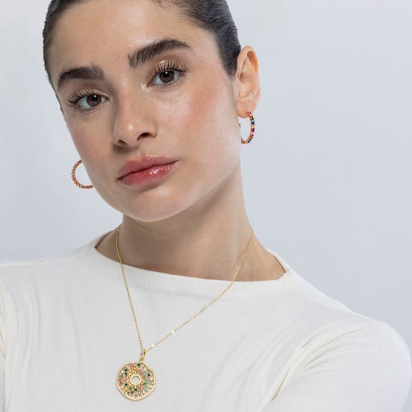 Collier - Luxenter - Xodoa - Argent 925 - Zircone multicolor - Guld 18K Flerfärgad