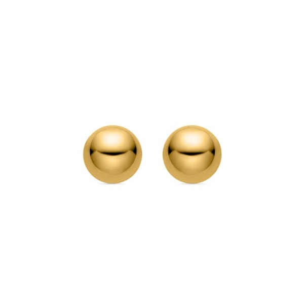 Örhängen - Luxenter - Gnis - Gult guld 18k - 4mm - Tryckknappsspärr Gult guld