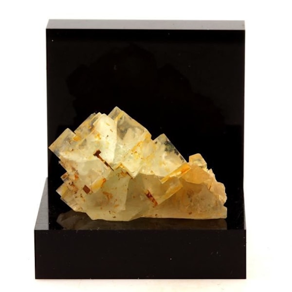 Sten og mineraler. Fluorit + Kvarts. 63,0 ct. Langeac, Haute-Loire, Frankrig. Sjælden.