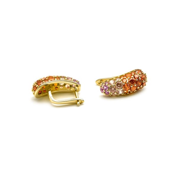 Boucles d'oreilles Luxenter i 925 sølv og multicolor zirkon med 18k guld finish - Abxi Flerfärgad