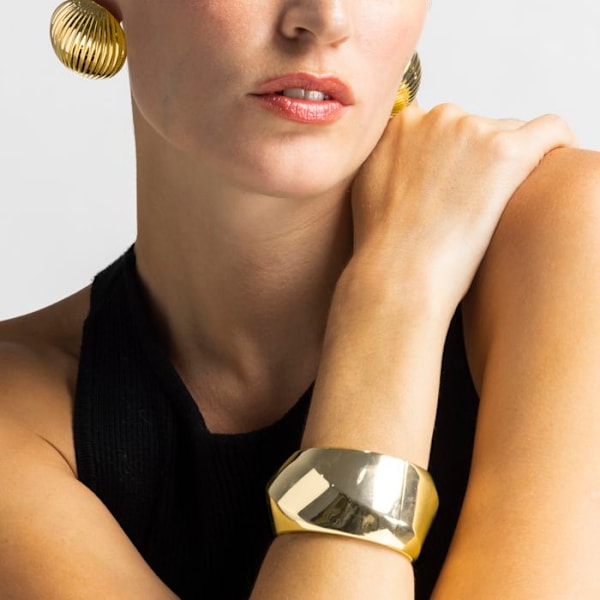 Armband - Luxenter - Chunki - 18k guldfinish - Diameter 60 mm - Metalllegering