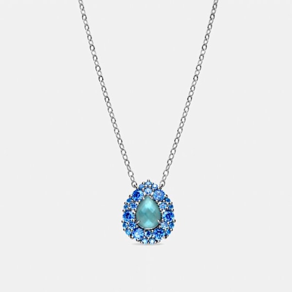 Collier - Luxenter - Diyi - Silver 925 - Zirkon safir - 42 cm + 3 cm förlängning