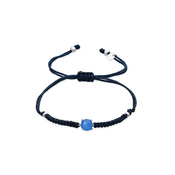 Armbånd - Akma - Argent 925 - Lysblå hydrotermisk kvarts - Justerbar - Rhodiumbelagt Ljusblå