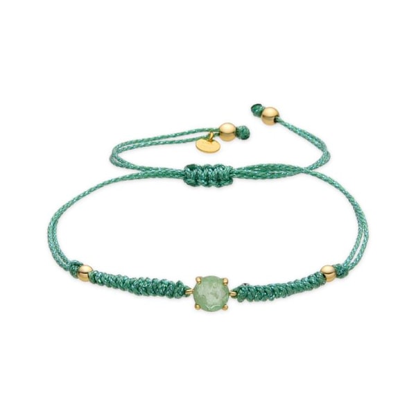 Armband - Luxenter - Akma - Silver 925 - Pastellgrön hydrotermal kvarts - Guld 18k Pastellgrön
