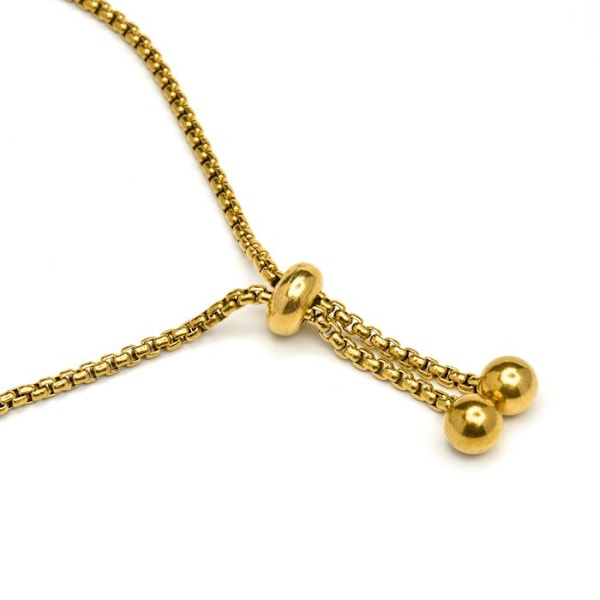 Armbånd - Luxenter - Bogstav V - Hvid perlemor - 18K guld - Personlig smykke Vit