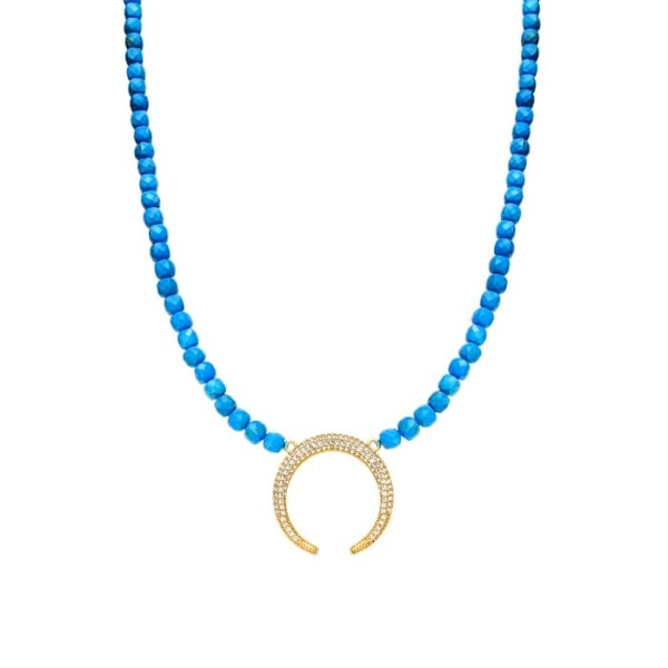 Collier - Luxenter - Wasa - Silver 925 - Guld 18k - Turkos