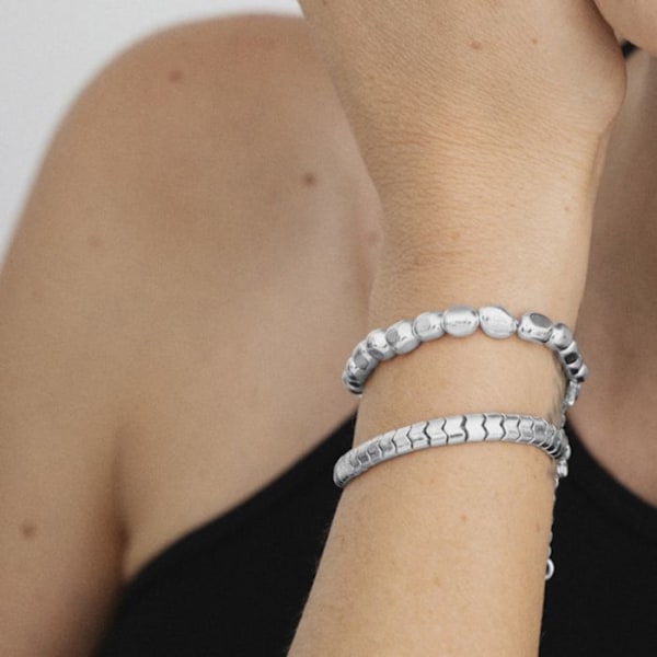 Armband - Luxenter - Caspil - Silver 925 - Hematit - 15 cm + 3 cm förlängning