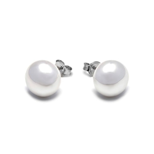Örhängen - Luxenter - Nandi - Silver 925 - Vit pärla - Diameter 12 mm