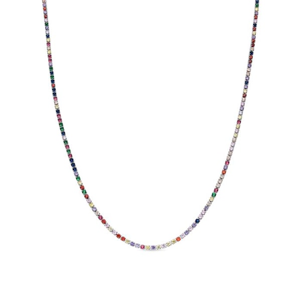 Collier - Luxenter - Serly - Multicolor zircon - 18k guldfinish - Metallegering Flerfärgad
