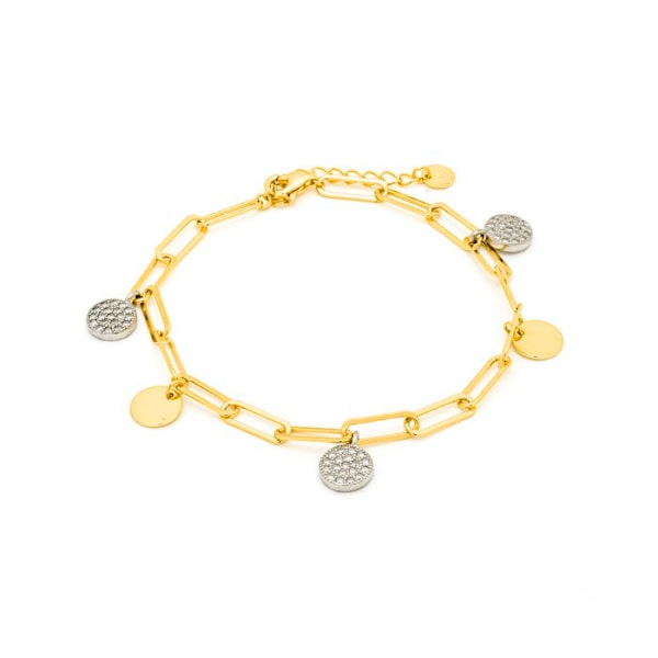 Armband - Luxenter - Lasith - Silver 925 - Guld 18k - Strass zirconium