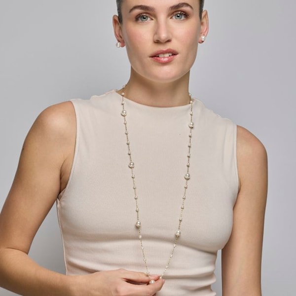 Collier - Luxenter - Xyaz - Guld 18 karat - Hvid perle - 92 cm