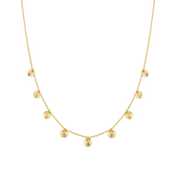 Halsband - Luxenter - Ucnee - Silver 925 - Gult guld 18k - 42cm + 3cm förlängning