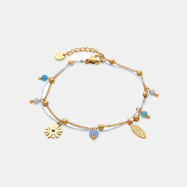Armbånd Luxenter med mørkeblåt krystal, 18k guld finish - Thase Mörkblå