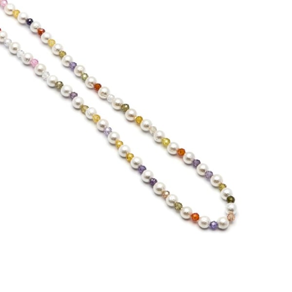Collier - Luxenter - Amio - Gult 18K - Multifärgad kristall - 40 cm + 3 cm förlängning Flerfärgad